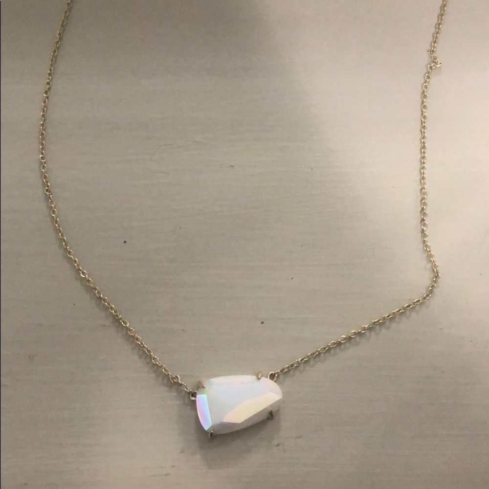 White Iridescent Kendra Scott Necklace